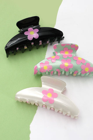 DOUBLE DESIGN DOUBLE SIDE DAISY HAIR CLAW CLIPS | 40H676