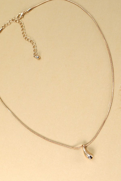 MINI TEARDROP SNAKE CHAIN NECKLACE | 31N23265