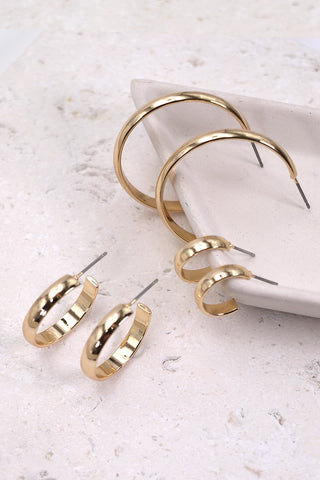 CLASSIC TRIO HOOP EARRINGS | 31E03905