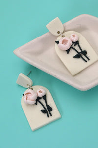 3D POLYMER FLOWER CLAY EARRING | 40E285