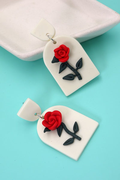 3D POLYMER FLOWER CLAY EARRING | 40E285