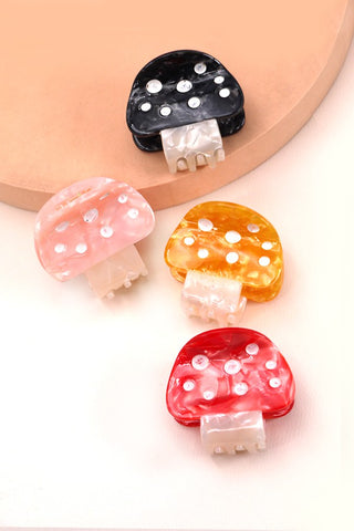 MUSHROOM CELLULOSE HAIR CLAW CLIPS | 40H710