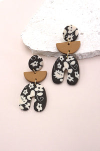 FLOWER POLYMER CLAY DROP EARRINGS | 40E286