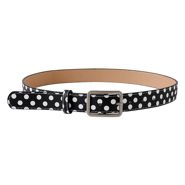 Polka Dot Slim Faux Leather Belt | 40BT664