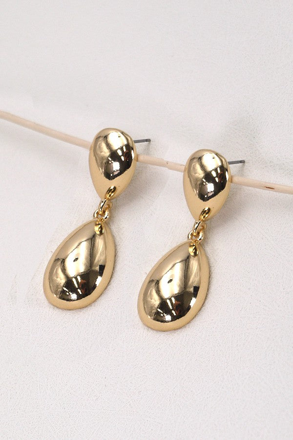 HIGH POLISH DOUBLE TEARDROP EARRINGS | 31E03910