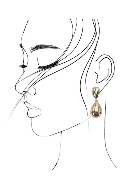 HIGH POLISH DOUBLE TEARDROP EARRINGS | 31E03910