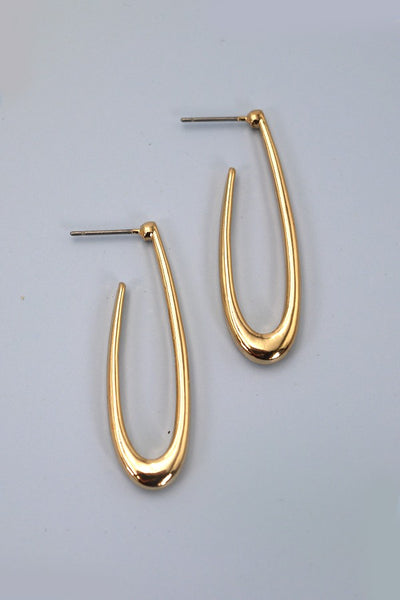 LONG TEAR DROP HOOP EARRINGS | 31E03911