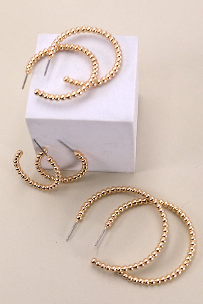 BALL HOOP TRIO IN 3 SIZE EARRINGS | 31E03964