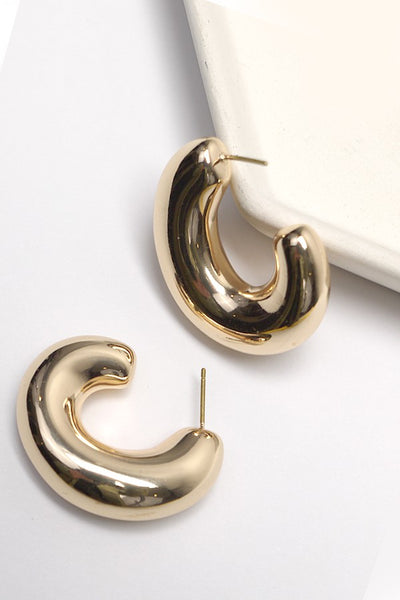 BALLOON PUFFY HOOP EARRINGS | 80E2268