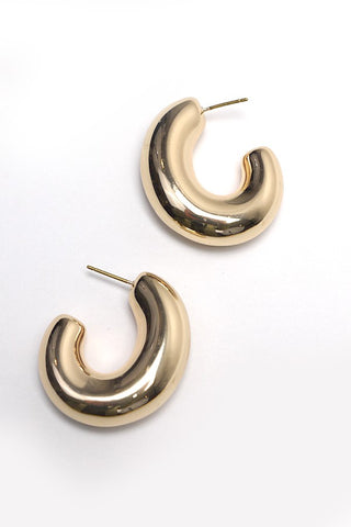 BALLOON PUFFY HOOP EARRINGS | 80E2268