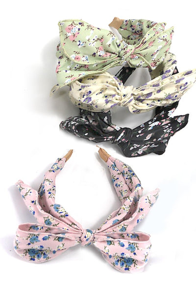 HANDMADE FLORAL BOW RIBBON HEADBAND HAIR BAND | 40HB147