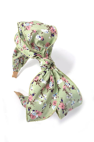 HANDMADE FLORAL BOW RIBBON HEADBAND HAIR BAND | 40HB147