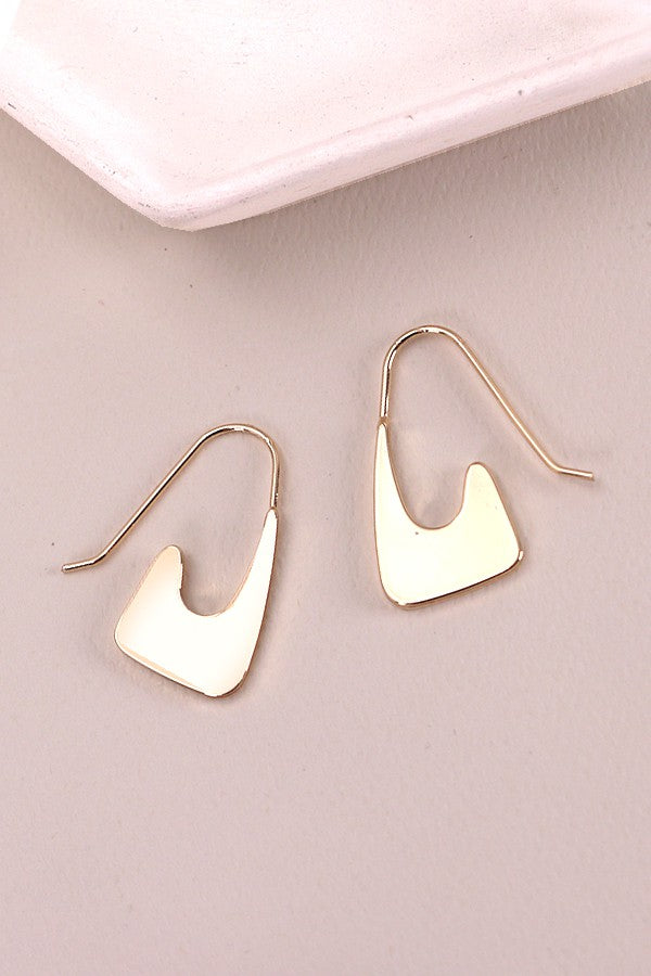 FLAT U SHAPE HOOP EARRINGS | 80E2353