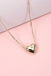 MOVABLE GOLD HEART CHARM NECKLACE | 80N336