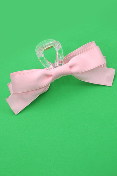 LARGE SILKY RIBBON BOW HAIR CLAW CLIPS | 40H720