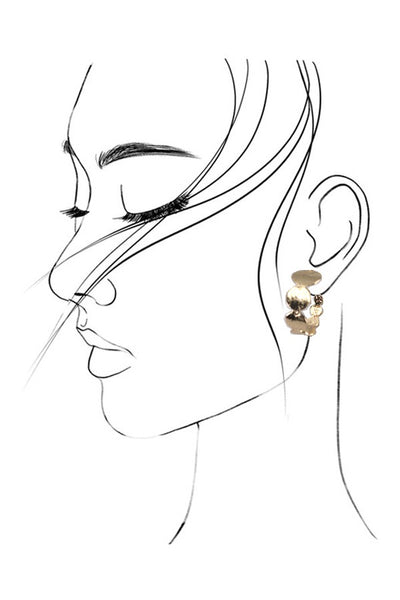 GOLD GRADUATED ROUND HOOP EARRINGS |  31E24052