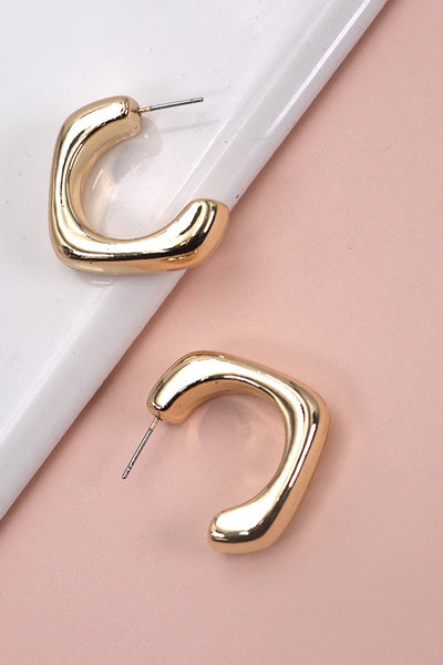 BALLOON SQUARE HOOP EARRINGS | 80E2413