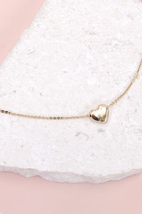 DELICATE CHAIN MOVABLE HEART NECKLACE | 80N353