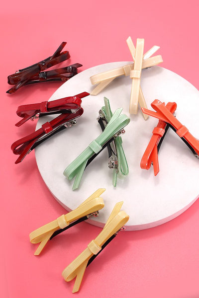 CELLULOSE ACETATE BOW HAIR PIN | 40H734