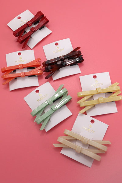 CELLULOSE ACETATE BOW HAIR PIN | 40H734