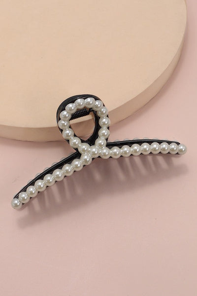 CLASSIC PEARL HAIR CLAW CLIPS | 40H738