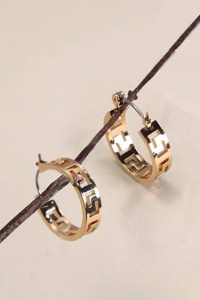 CLASSIC DESIGNER CUT HUGGIE HOOP EARRINGS | 80E2597