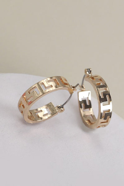 CLASSIC DESIGNER CUT HUGGIE HOOP EARRINGS | 80E2597