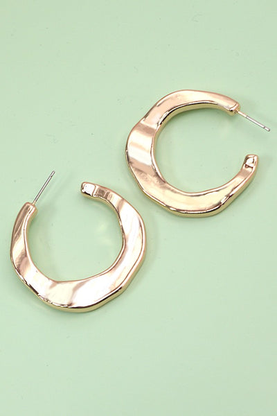 IRREGULAR LIGHT HOOP EARRINGS | 80E2598