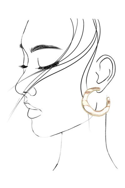 IRREGULAR LIGHT HOOP EARRINGS | 80E2598