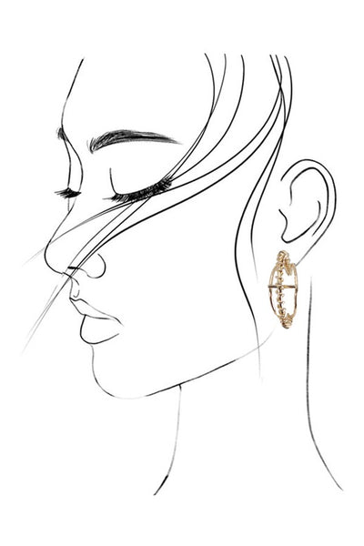 DOUBLE WIRE HOOP EARRINGS | 31E24160-GOLD