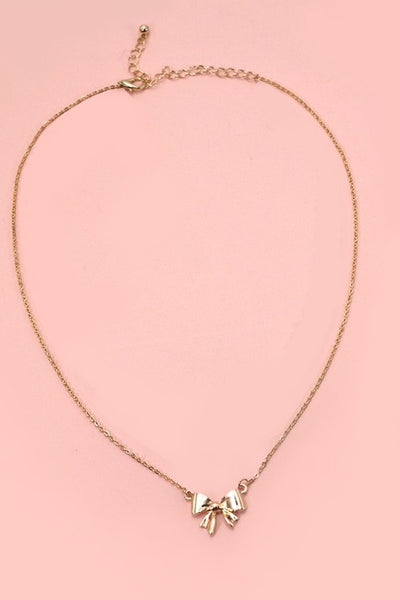 MINI BOW RIBBON NECKLACE | 80N427