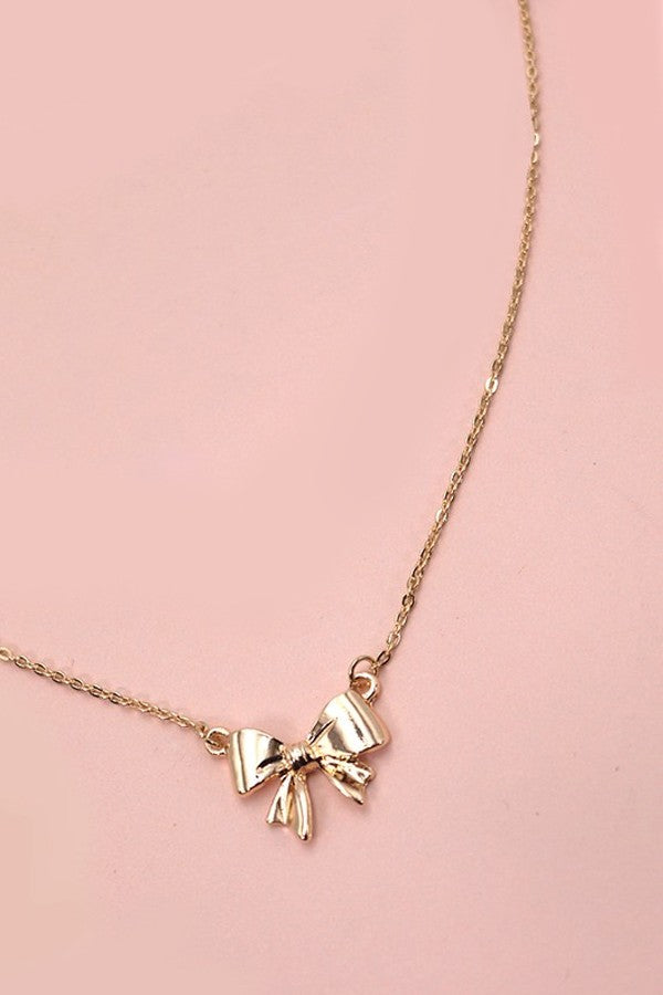 MINI BOW RIBBON NECKLACE | 80N427