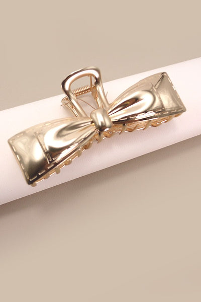 LARGE METAL BOW RIBBON HAIR CLAW CLIPS | 40H750