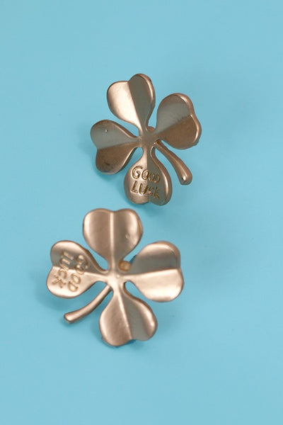 GOOLD LUCK ST PATRICK'S DAY CLOVER STUD EARRINGS | 80E2755