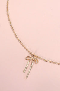 AUTHENTIC LONG BOW RIBBON NECKLACE | 31N24007