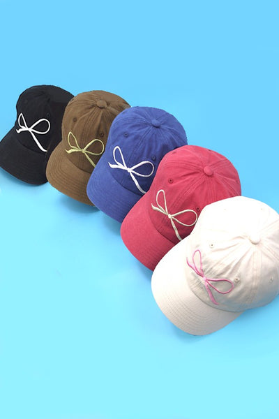 BOW RIBBON BASEBALL HAT CAP |  40HW720