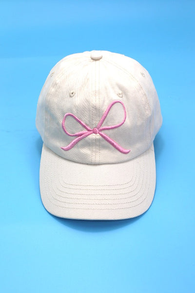 BOW RIBBON BASEBALL HAT CAP |  40HW720