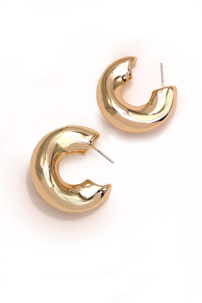 BUBBLE IRRGEULAR SHAPE HOOP EARRINGS |  80E2781