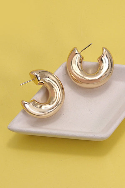 BUBBLE IRRGEULAR SHAPE HOOP EARRINGS |  80E2781