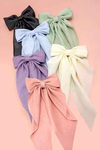 ORGANZA SHEER BOW RIBBON HAIR CLIPS | 40H754