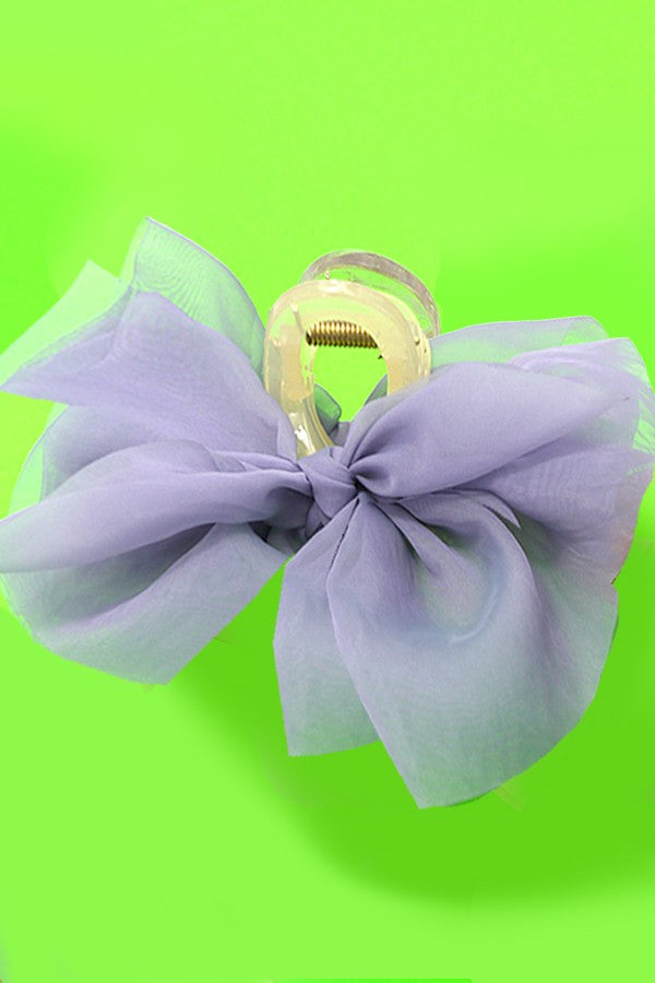 ORGANZA SHEER BOW HAIR CLAW CLIPS | 40H755