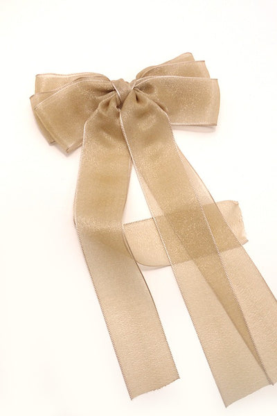 ORGANZA SHEER BOW RIBBON HAIR CLIPS | 40H756