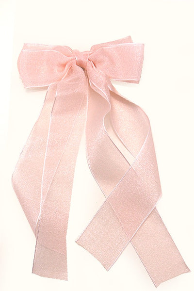 ORGANZA SHEER BOW RIBBON HAIR CLIPS | 40H756