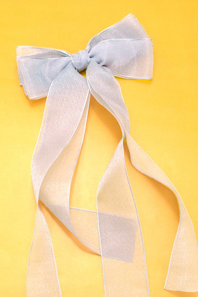 ORGANZA SHEER BOW RIBBON HAIR CLIPS | 40H756