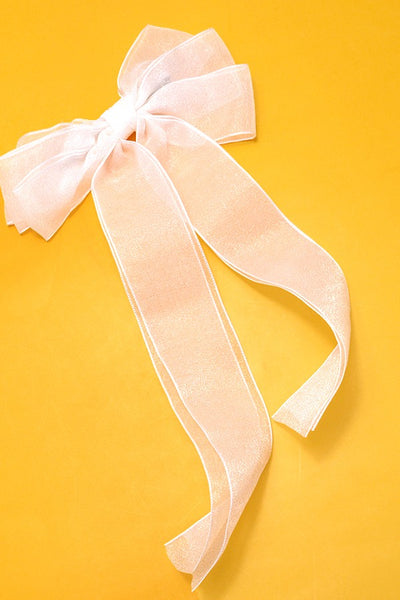 ORGANZA SHEER BOW RIBBON HAIR CLIPS | 40H756