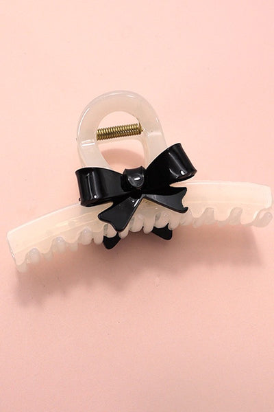 LARGE CELLULOSE CUTE BOW RIBBON HAIR CLAW CLIPS | 40H765