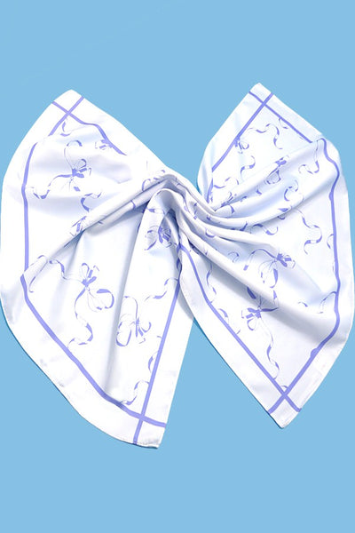 FULL OF BOW PRINT SILKY FEEL BANDANA SCARF | 40SC621