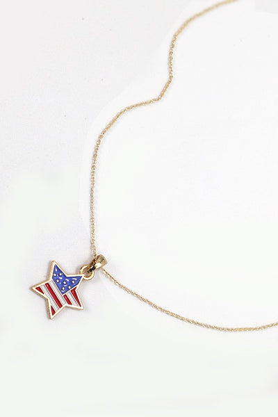 4TH OF JULY FLAG STAR NECKLACE | 80N543