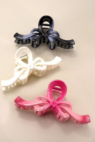 LARGE OMBRE BOW RIBBON HAIR CLAW CLIP | 40H768