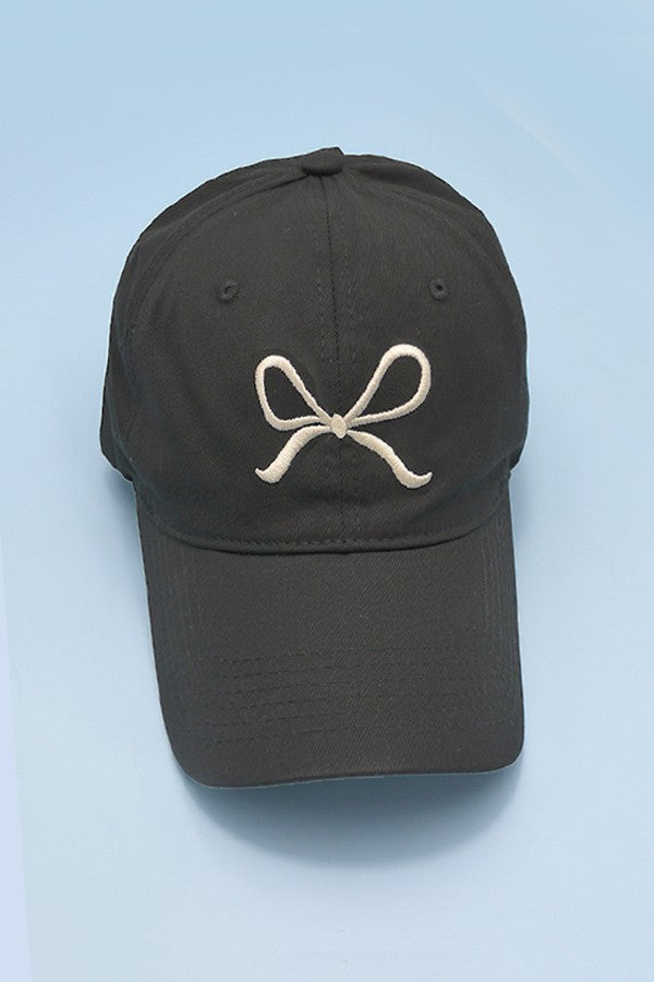 BOW RIBBON BASEBALL HAT CAP | 40HW721